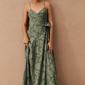 BHLDN Reid Wrap Bridesmaid dress - sage/moss